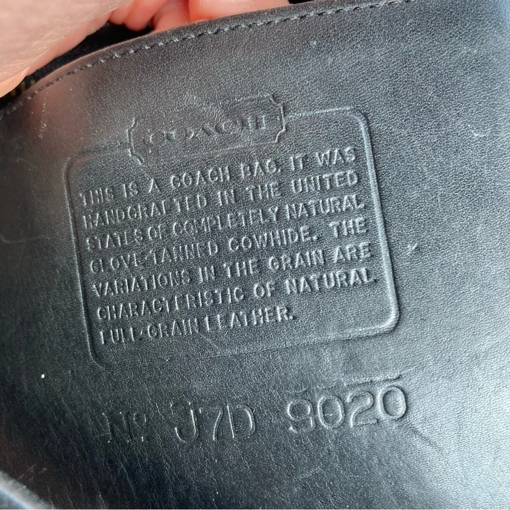 Coach 9020 vintage black leather mini ergo bag